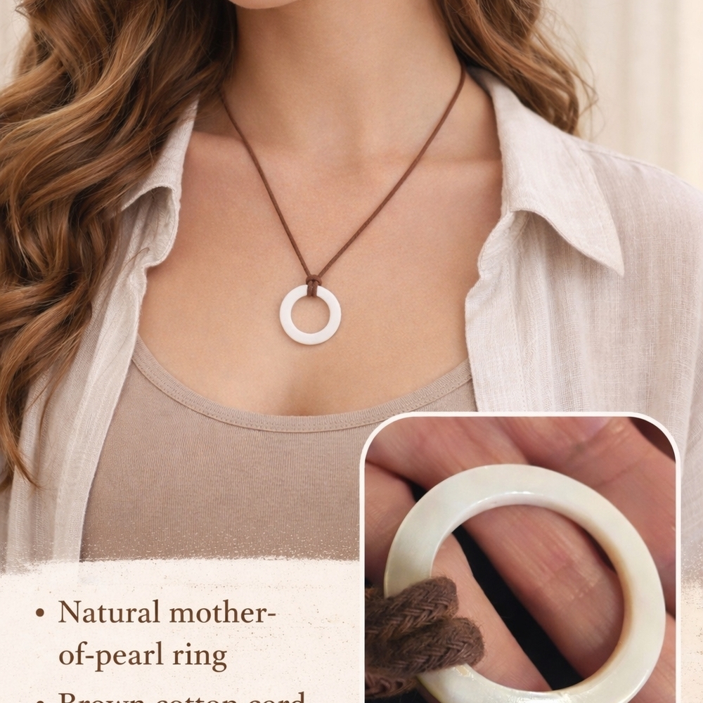 Chic Mother-of-Pearl Pendant Necklace